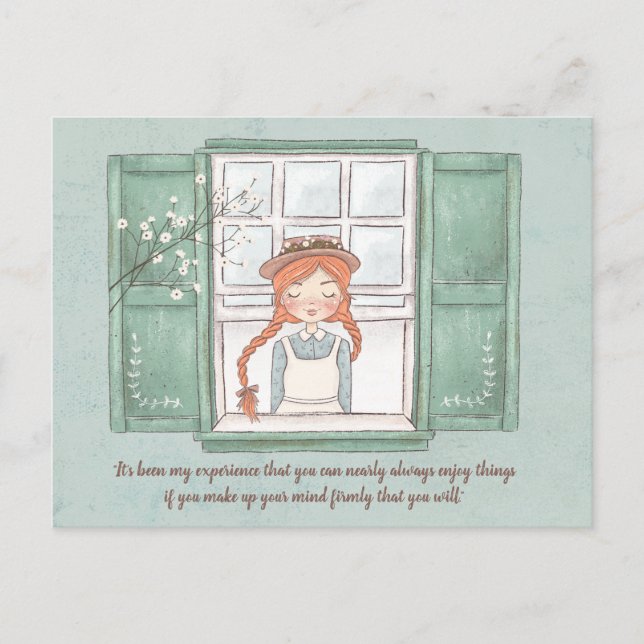 Postal Anne of Green Gables Disfruta las cosas Postcard (Anverso)