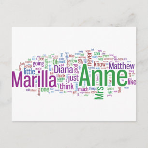 Postal Anne of Green Gables Word Cloud