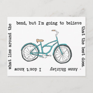 Postal Anne Shirley - Bicicleta - Inspiradora