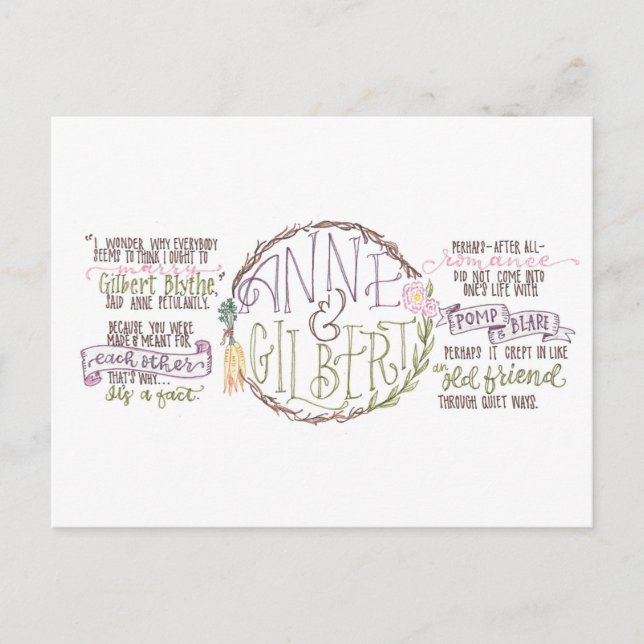 Postal Anne y Gilbert (Anverso)