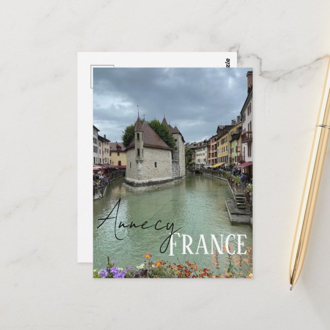 Postal Annecy, Alpes franceses (Anverso/Reverso In Situ)