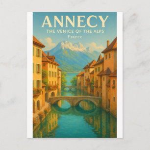 POSTAL ANNECY — LA VENECIA DE LOS ALPES