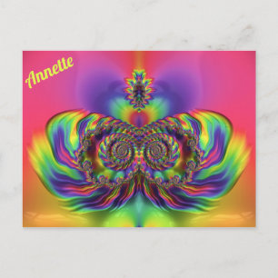 Postal ANNETTE ~ Patrón de diseño 3D ~ Múltiples colores 