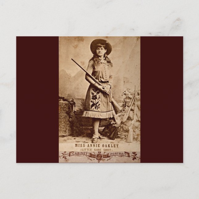 Postal Annie Oakley Sepia (Anverso)