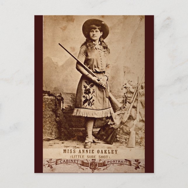Postal Annie Oakley Sepia (Anverso)