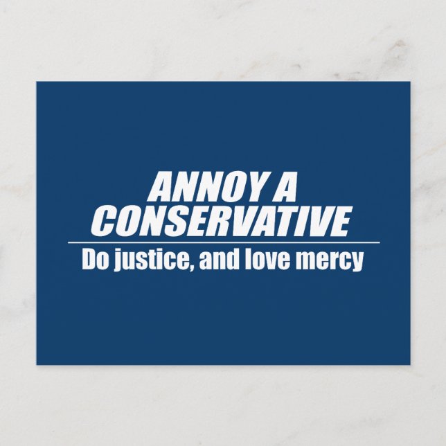 Postal Annoy a Conservative - hacer justicia (Anverso)