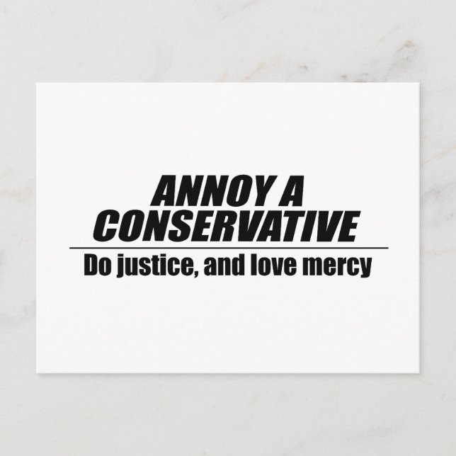 Postal Annoy a Conservative - hacer justicia (Anverso)