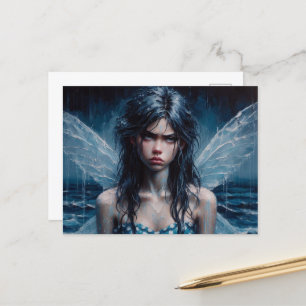 Postal Annoyed Fairy Rainy Ocean Trip