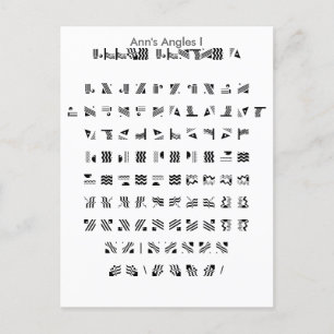 Postal Ann's Angles I - Zazzle Font Sampler con guía