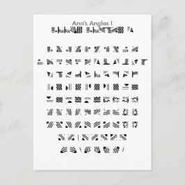 Postal Ann's Angles I - Zazzle Font Sampler con guía