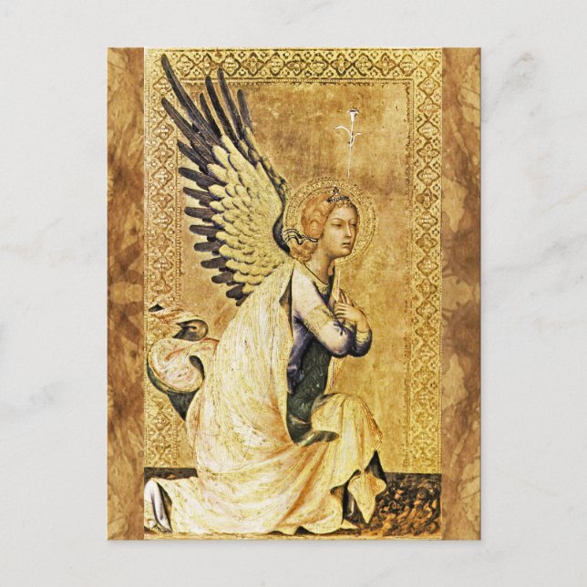 Postal ANNUNCIACIÓN ANGEL Parchment (Anverso)