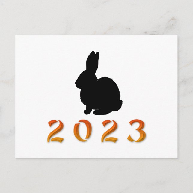 Postal Año de Conejo Chino 2023 (Anverso)