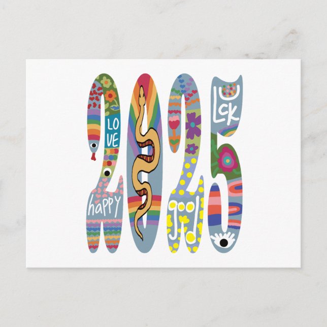 Postal Año De La Serpiente 2025 (Anverso)