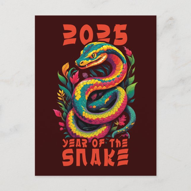 Postal Año De La Serpiente 2025 (Anverso)