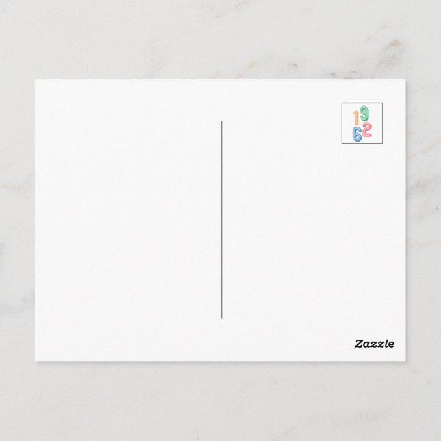 Postal Año de nacimiento - 1962 - 60º cumpleaños (Reverso)