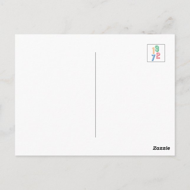 Postal Año de nacimiento - 1972 - 50 cumpleaños (Reverso)