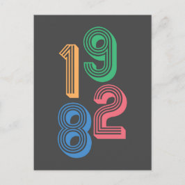 Postal Año de nacimiento - 1982 - 40 cumpleaños