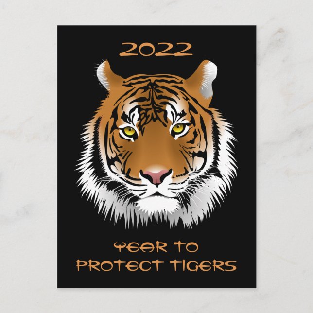Postal Año de protección de los tigres 2022 (Anverso)
