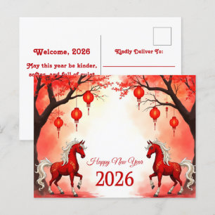 Postal Año del caballo 2026
