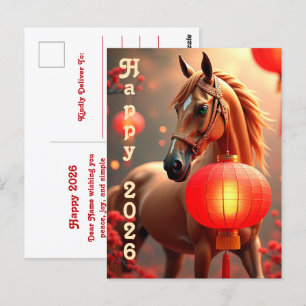 Postal Año del caballo 2026