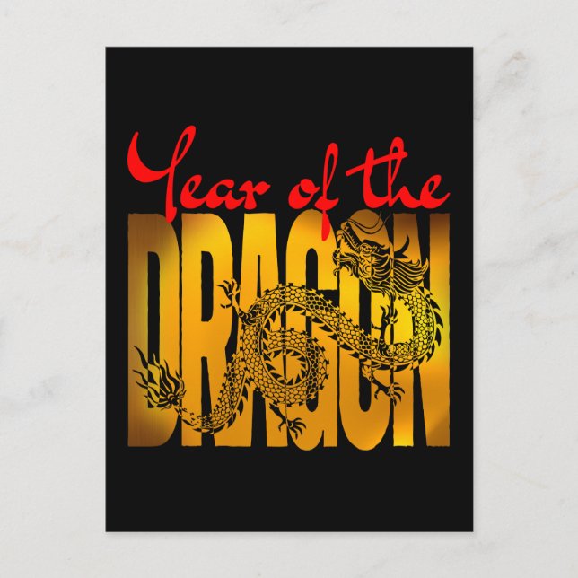 Postal Año del Dragón (Anverso)
