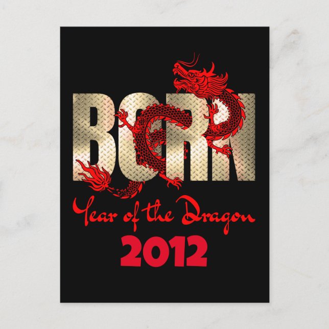 Postal Año del Dragón 2024, 2012, 2000, 1988 (Anverso)