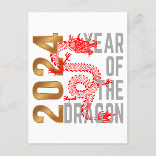 Postal Año del Dragón 2024 zodiaco chino