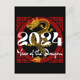 Postal Año del Dragón 2024 zodiaco chino