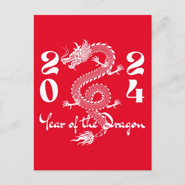 Postal Año del Dragón Blanco (Anverso)