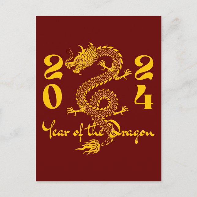 Postal Año del Dragón de Oro (Anverso)