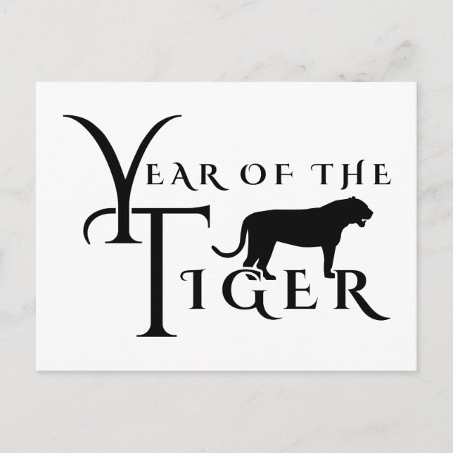 Postal Año del tigre (Anverso)