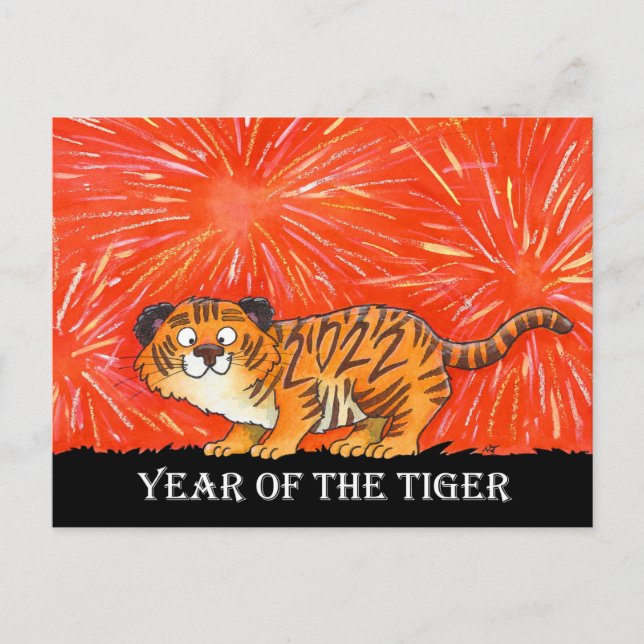 Postal Año del tigre 2022 (Anverso)