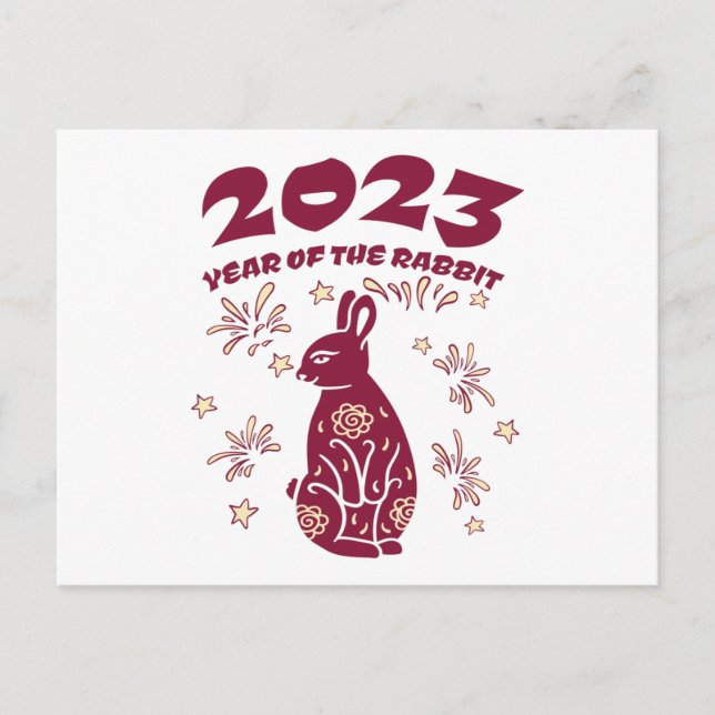 Postal Año Nuevo Chino 2023 - Año del Conejo (Anverso)