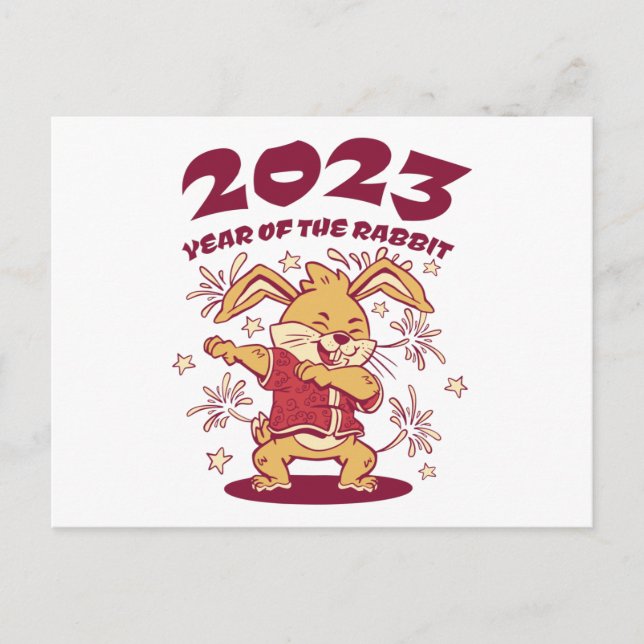 Postal Año Nuevo Chino 2023 - Año del Conejo (Anverso)