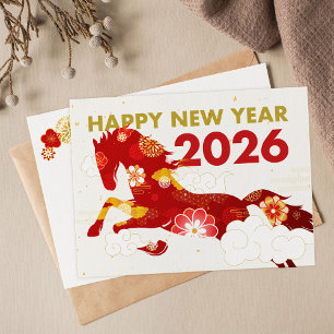Postal Año Nuevo Chino 2026 Año del Caballo