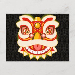 Postal Año Nuevo Chino Dragón