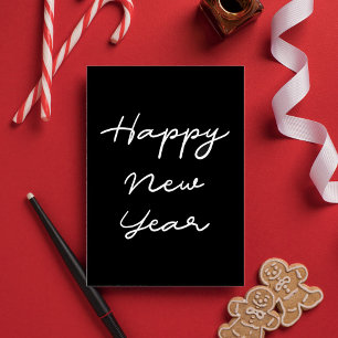 Postal Año nuevo feliz minimalista