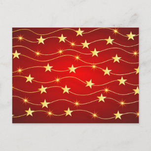 Postal Año nuevo feliz rojo