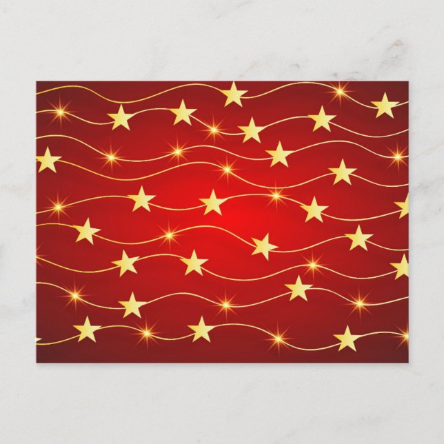 Postal Año nuevo feliz rojo (Anverso)