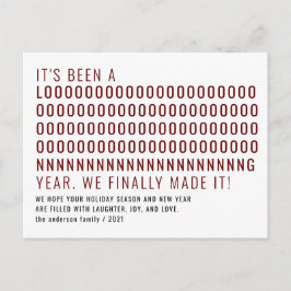 Postal Año Nuevo, hace mucho tiempo que finalmente se vue