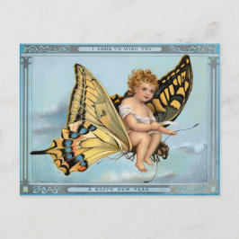 Postal Año nuevo victoriano vintage