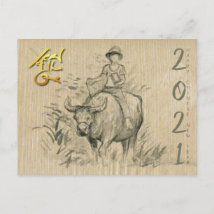 Postal Año Ox Chino 2021 PostC