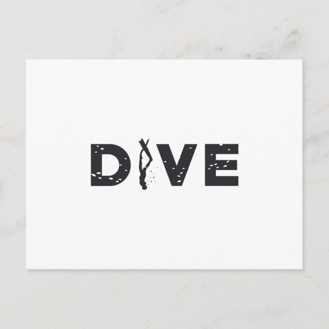 Postal Anoe libre de buceo libre del océano (Anverso)