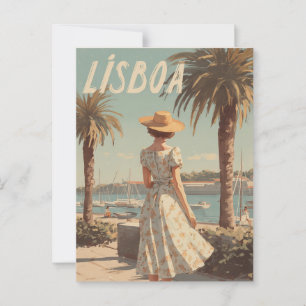 Postal Años 50 de la época de Lisboa