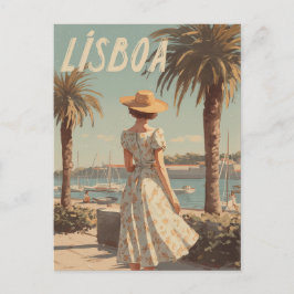 Postal Años 50 de la época de Lisboa