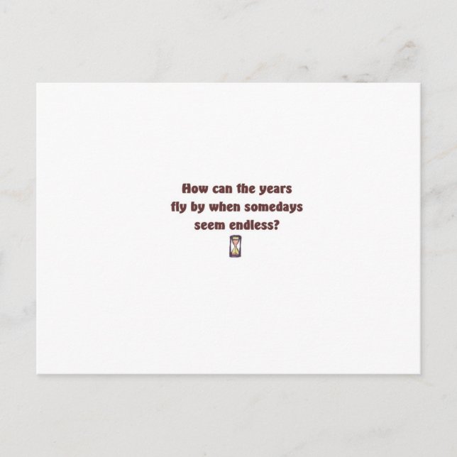 Postal Años vuelan (Anverso)