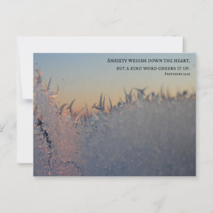 Postal Ansiedad Biblia versus Nieve en llamas