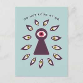 Postal Ansiedad de ojos con miradas paranoicas