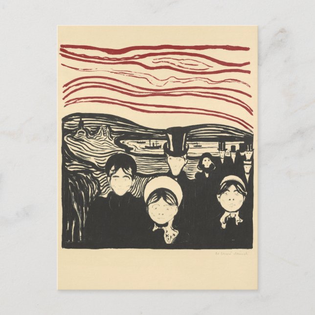 Postal Ansiedad por Munch Postcard (Anverso)