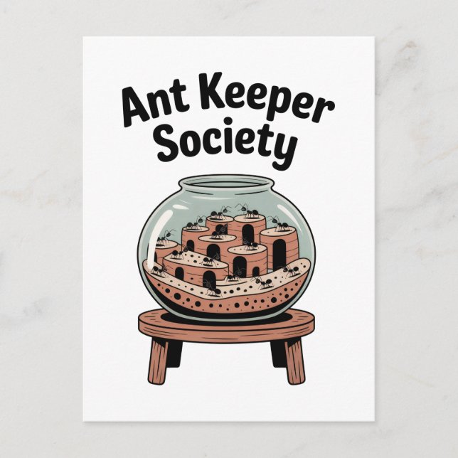 Postal Ant Keeper Society Cute Farm Insect Lover (Anverso)